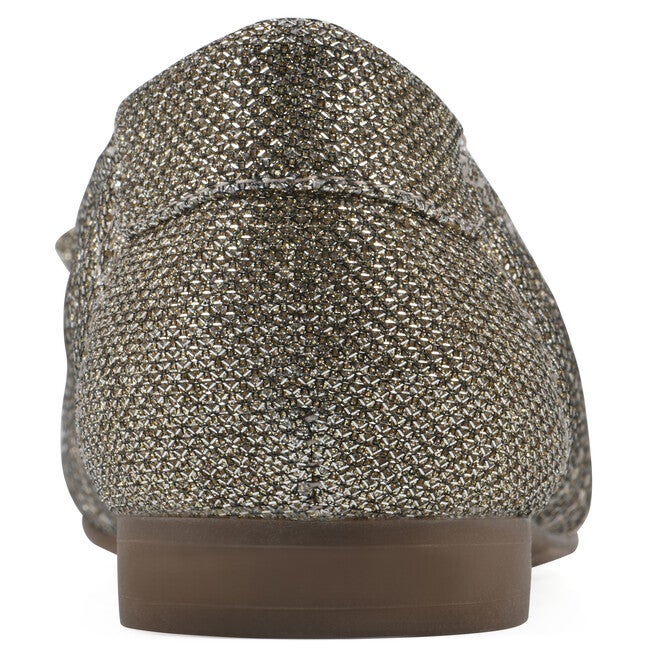 Bocah Ballet Flat - WIDE, GOLD GLITTER FABRIC, on-hover image number null