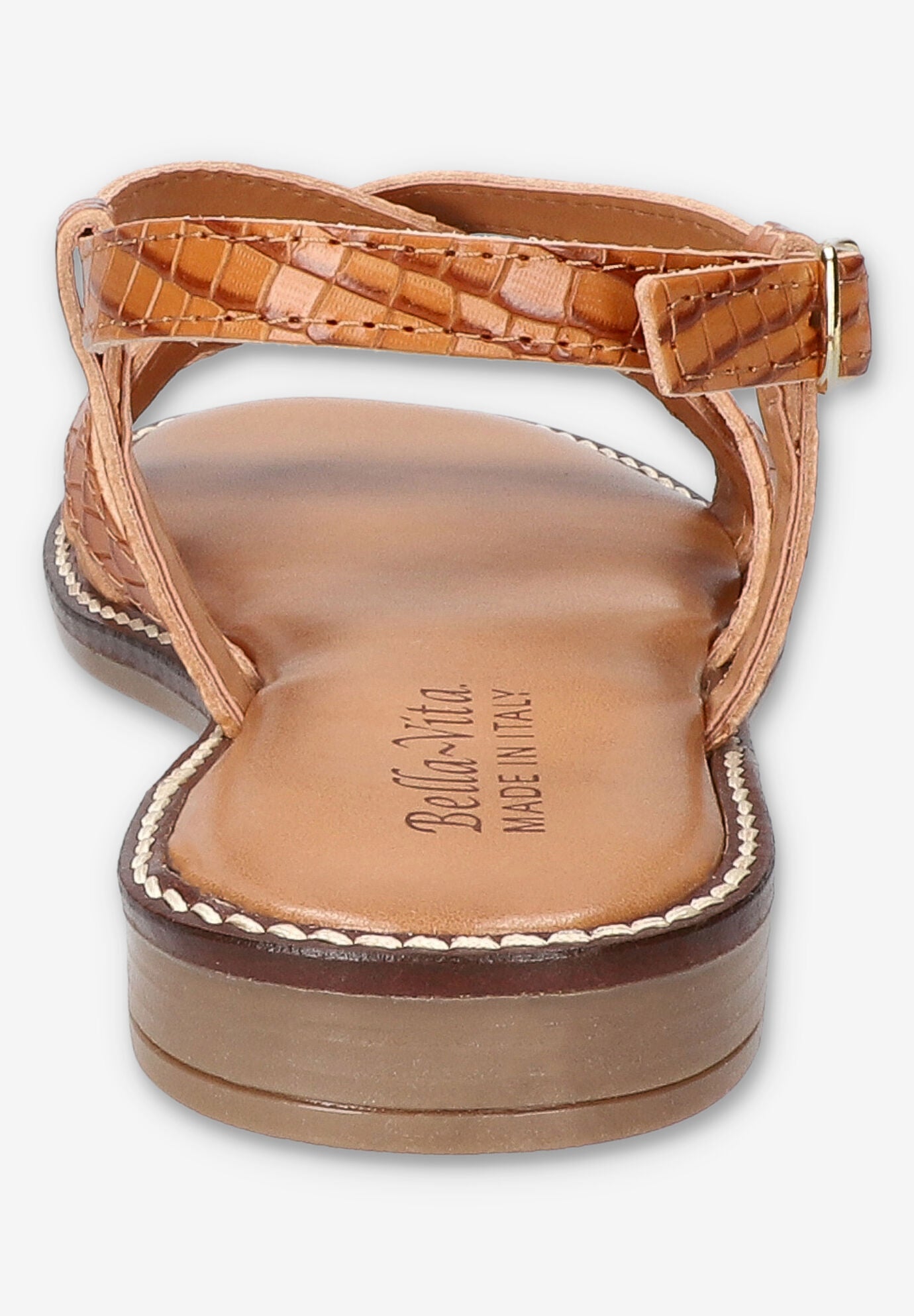 Tya-Italy Flat Sandal, NATURAL LEATHER, alternate image number 3