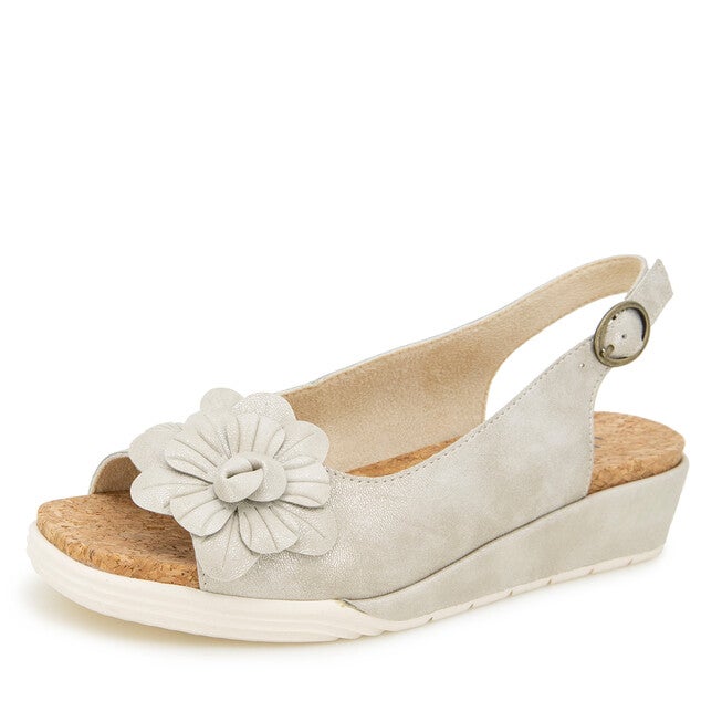 Rosetta Wedge, CREAM SHIMMER, alternate image number null