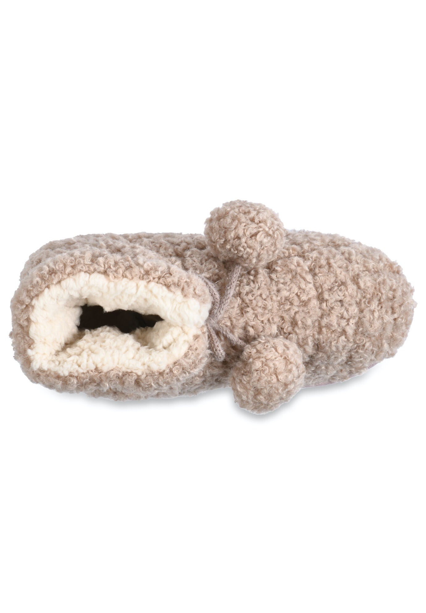 Quilted Teddy Bear Slipper Boot With Poms Slippers, , alternate image number 3