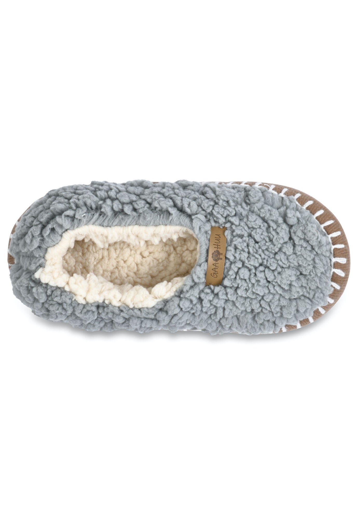 Womens Faux Shearling Mocassin Slipper With Sidewall Slippers, , alternate image number 3