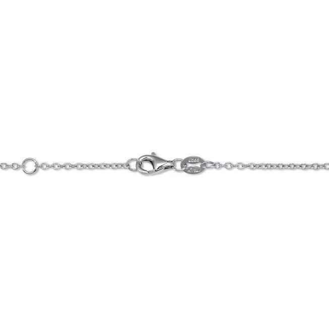Sterling Silver Paw Print Drop Necklace 16-inch length plus 2-inch extension, SILVER, on-hover image number null