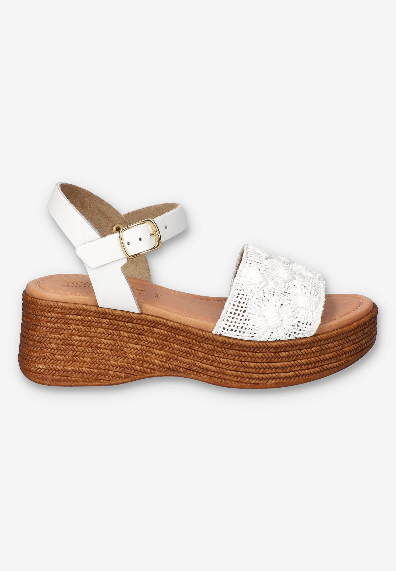 Kea-Italy Wedge Sandal, WHITE FLORAL, alternate image number 2