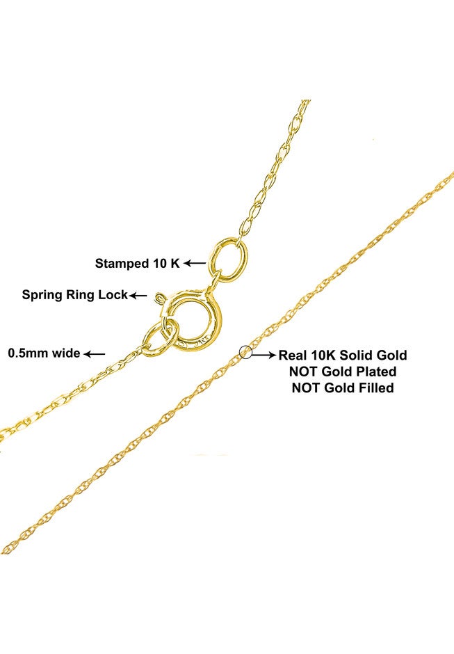 Solid Yellow Gold Slim And Dainty Unisex Rope Chain Necklace 18 inches, , on-hover image number null