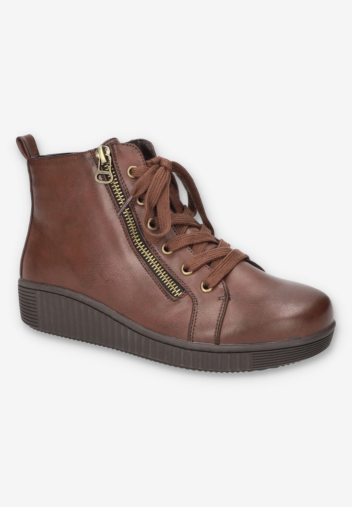 Hollyann Slip-Resistant Ankle Boot, BROWN BURNISHED, hi-res image number 0