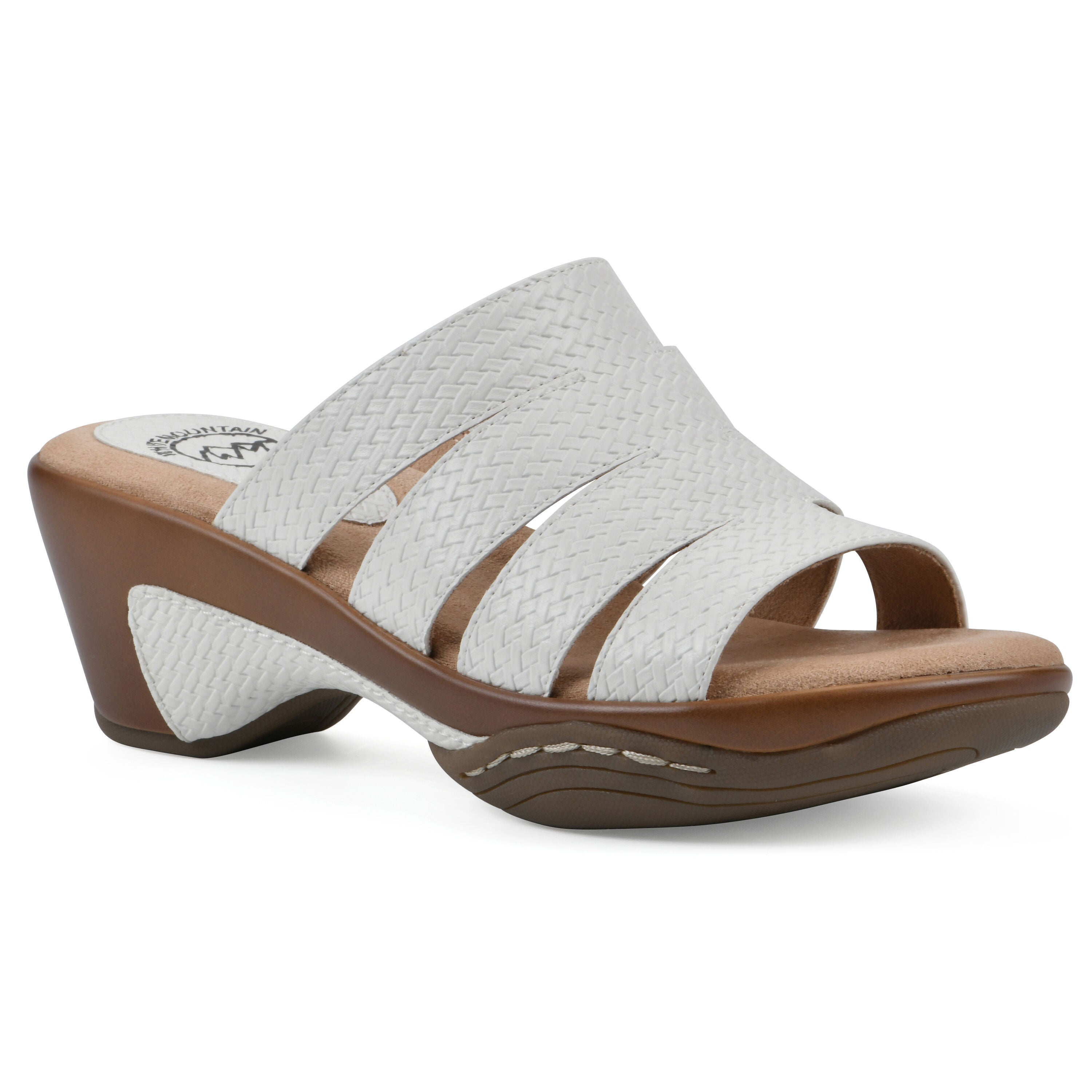 Valora Slip-On Clog Sandal, WHITE WOVEN, hi-res image number 0