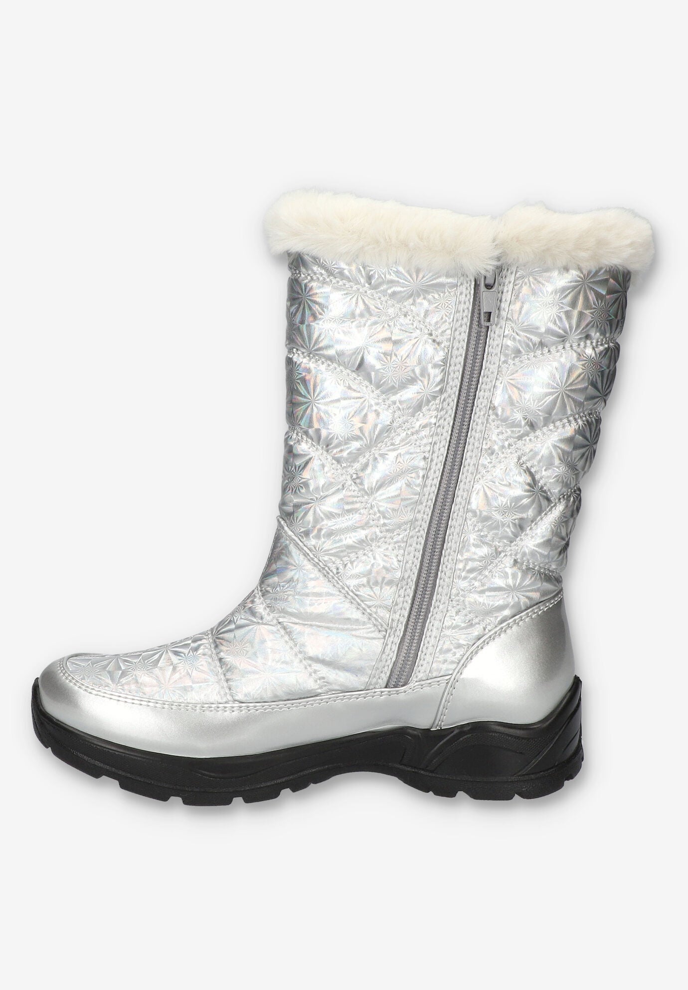 Cuddle Waterproof Boot, SILVER PATENT, alternate image number 4