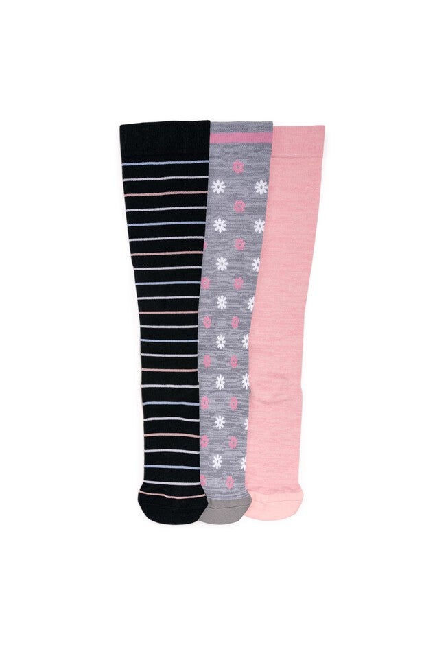 3 Pair Pack Compression Socks, MED GREY, hi-res image number null