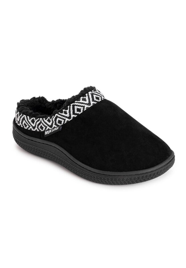 Faux Sueded Slipper, BLACK, hi-res image number null