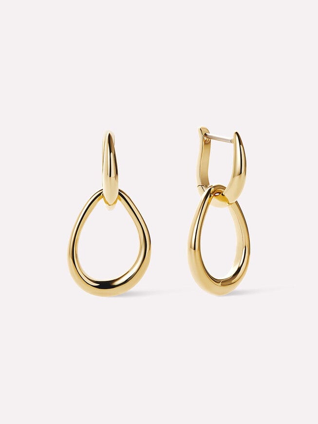 Sage Gold Drop Earrings, GOLD, hi-res image number 0