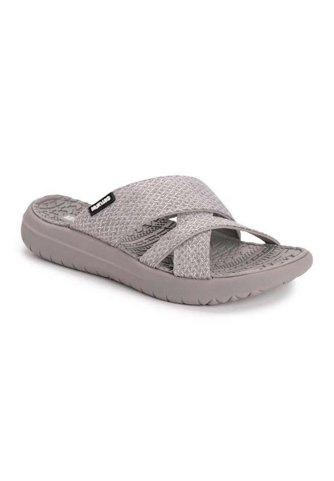 Women'S Sassy Cross-Over Slide Sandal, GREY, hi-res image number 0