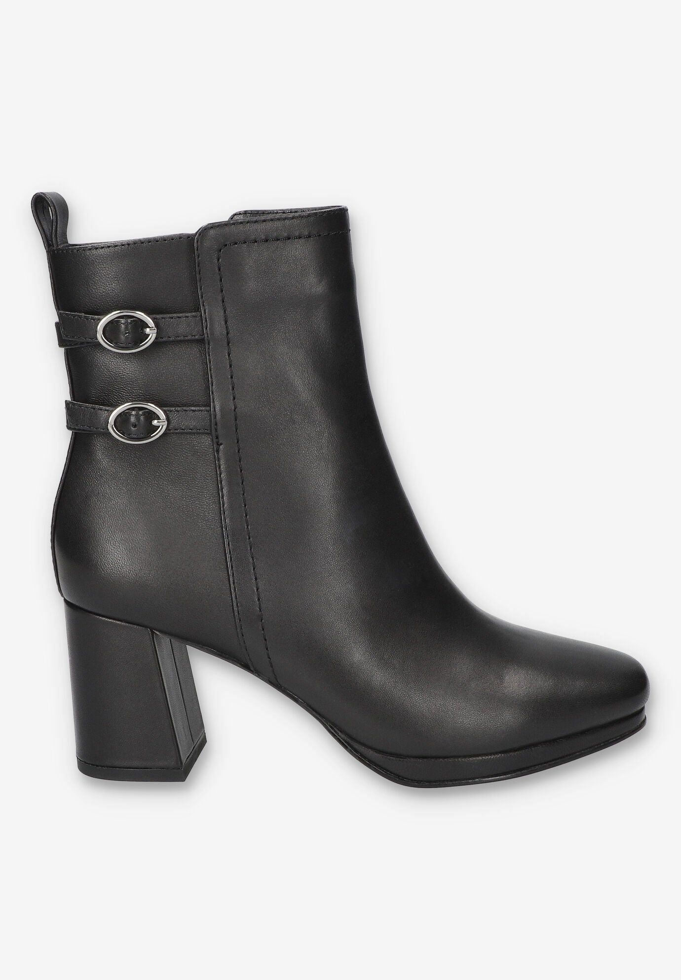 Orchard Sqaure Toe Ankle Boot, BLACK LEATHER, alternate image number 2