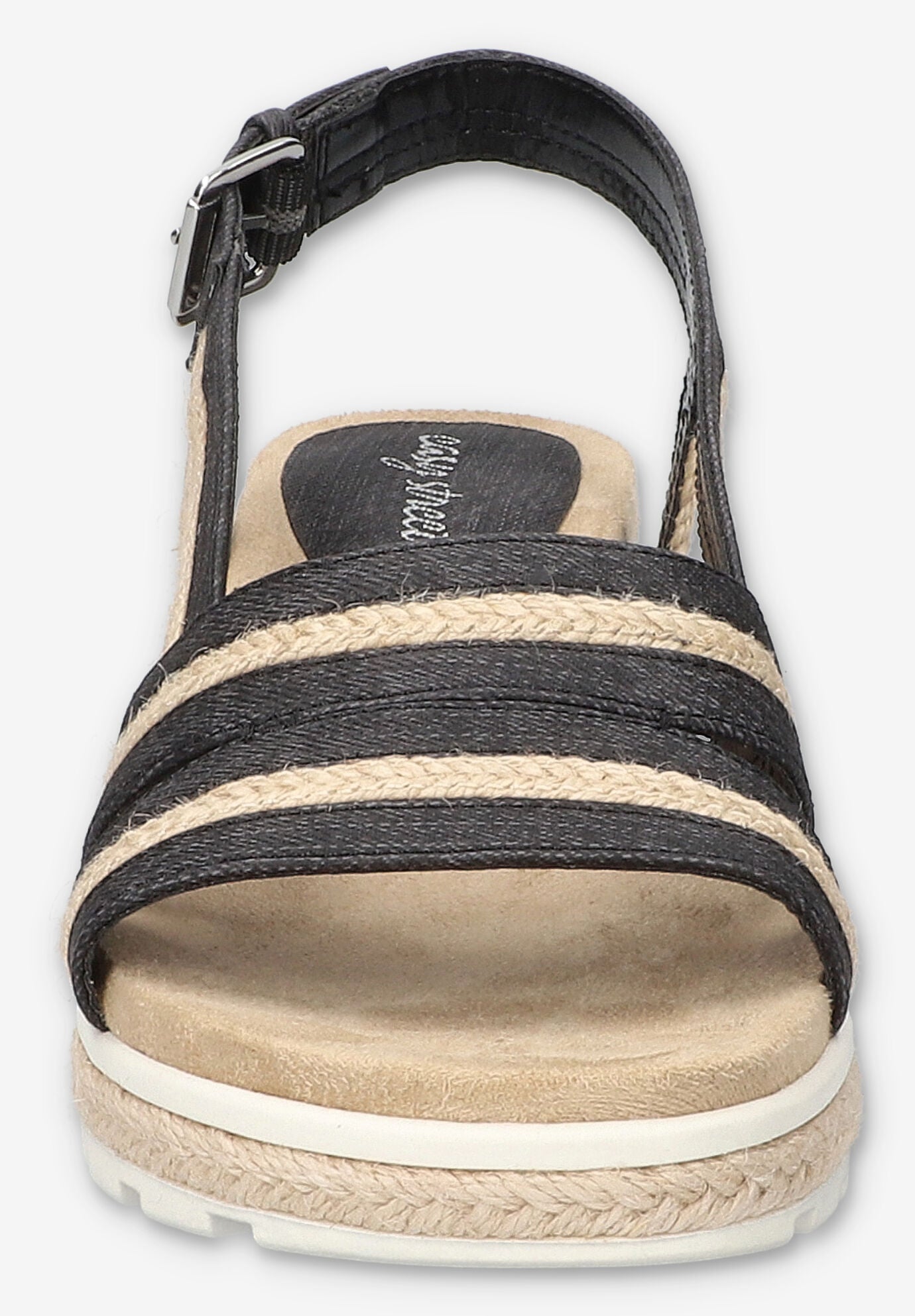 Mel Wedge Sandal, WASHED BLACK, on-hover image number 1