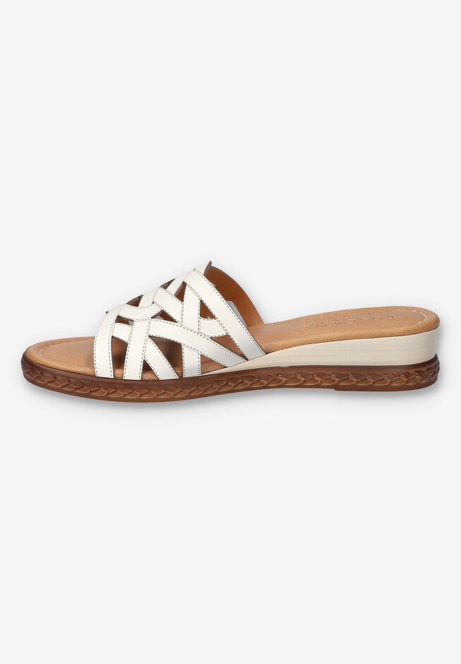 Edda Wedge Sandal, WHITE, alternate image number 4