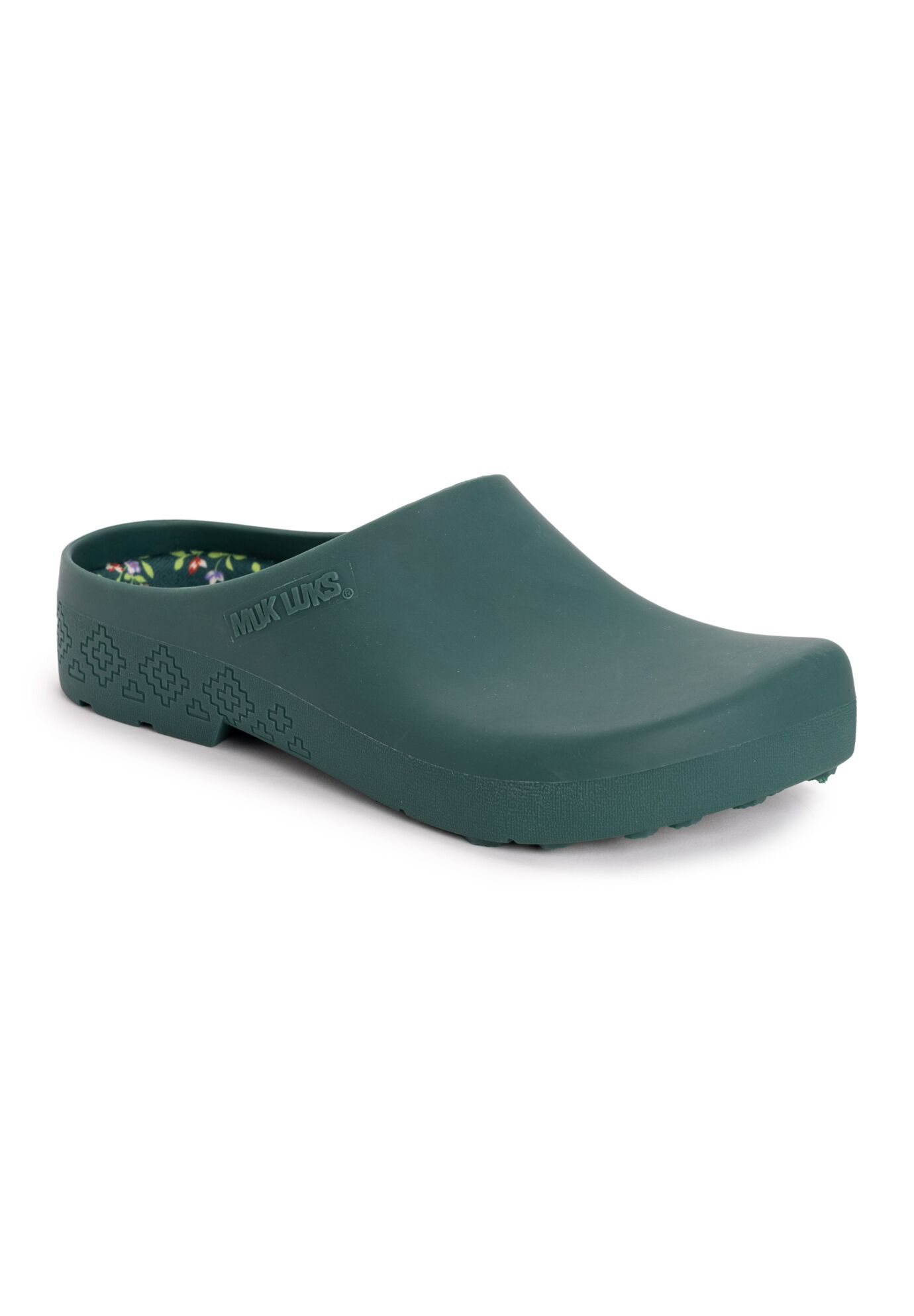 Women'S Garden Clog And Glove Set, GREEN FLORAL, hi-res image number 0