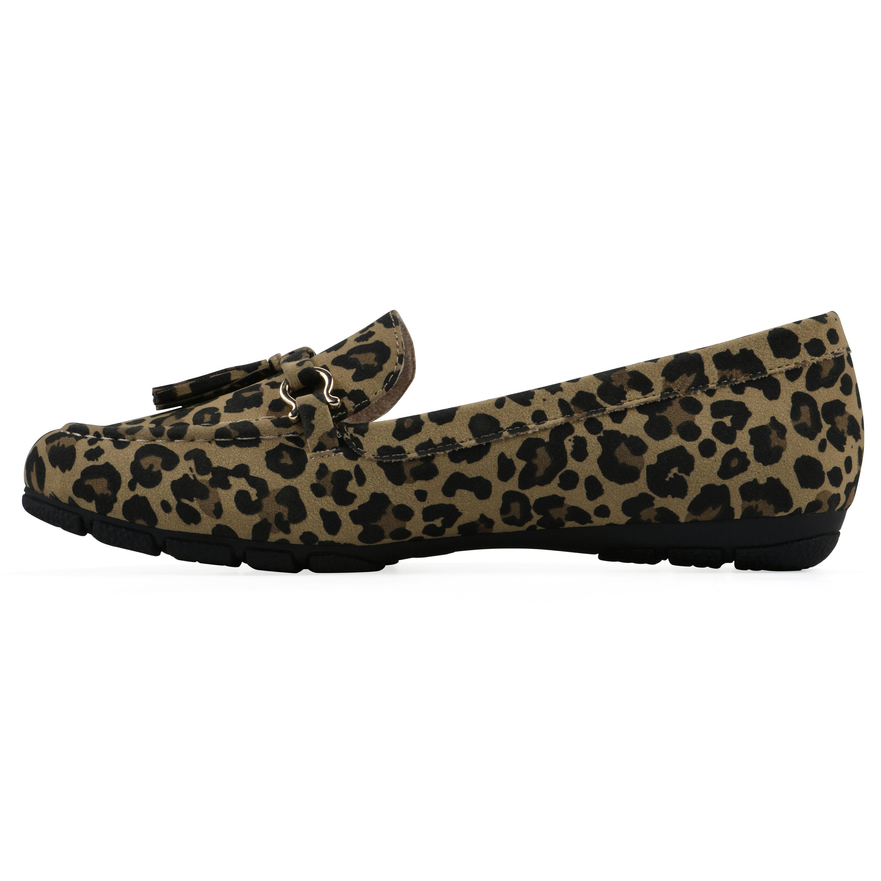 Gush Driving Mocassin, TAN LEOPARD FABRIC, alternate image number 3