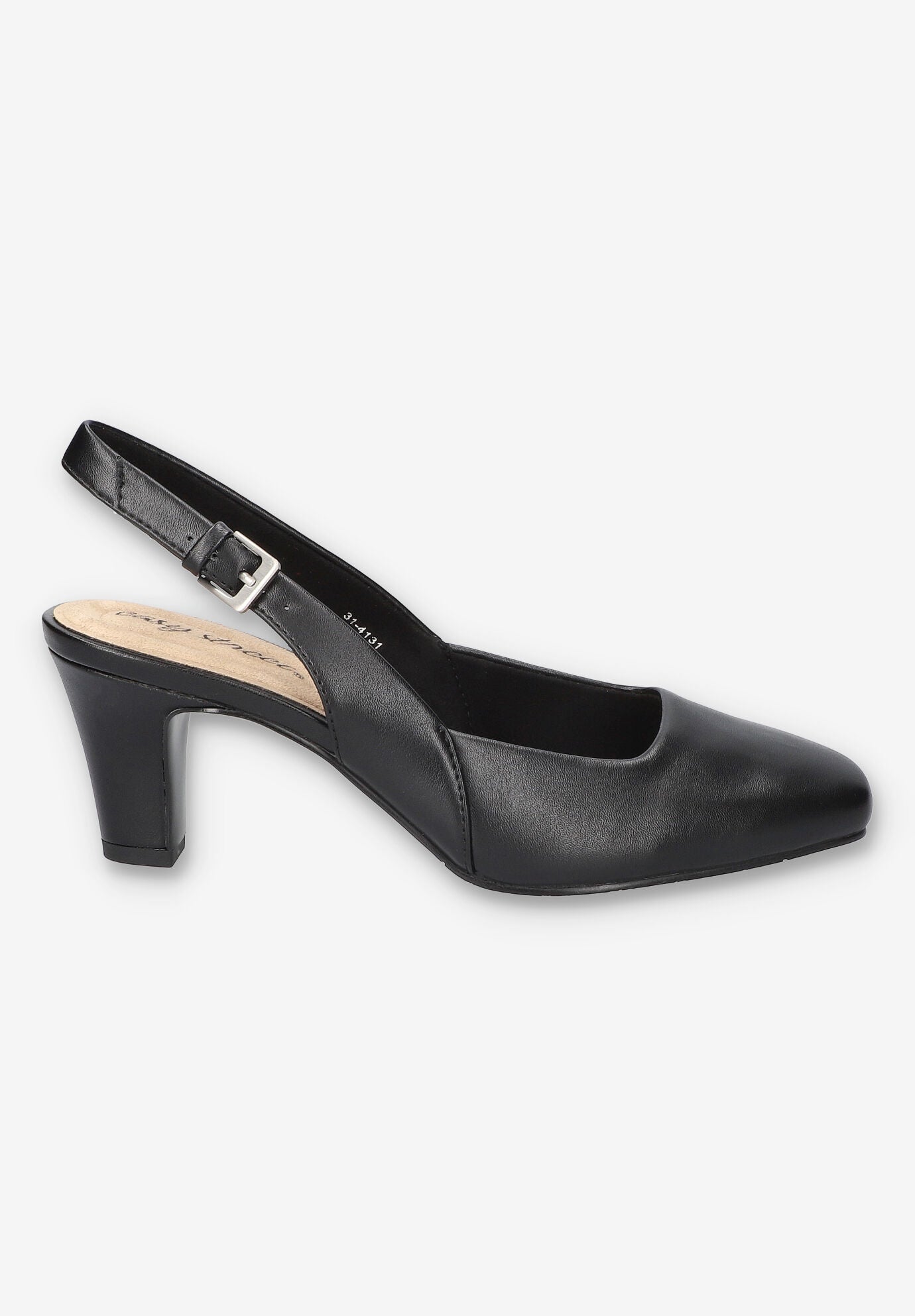 Ritsa Square Toe Slingback Pump, BLACK, alternate image number 2