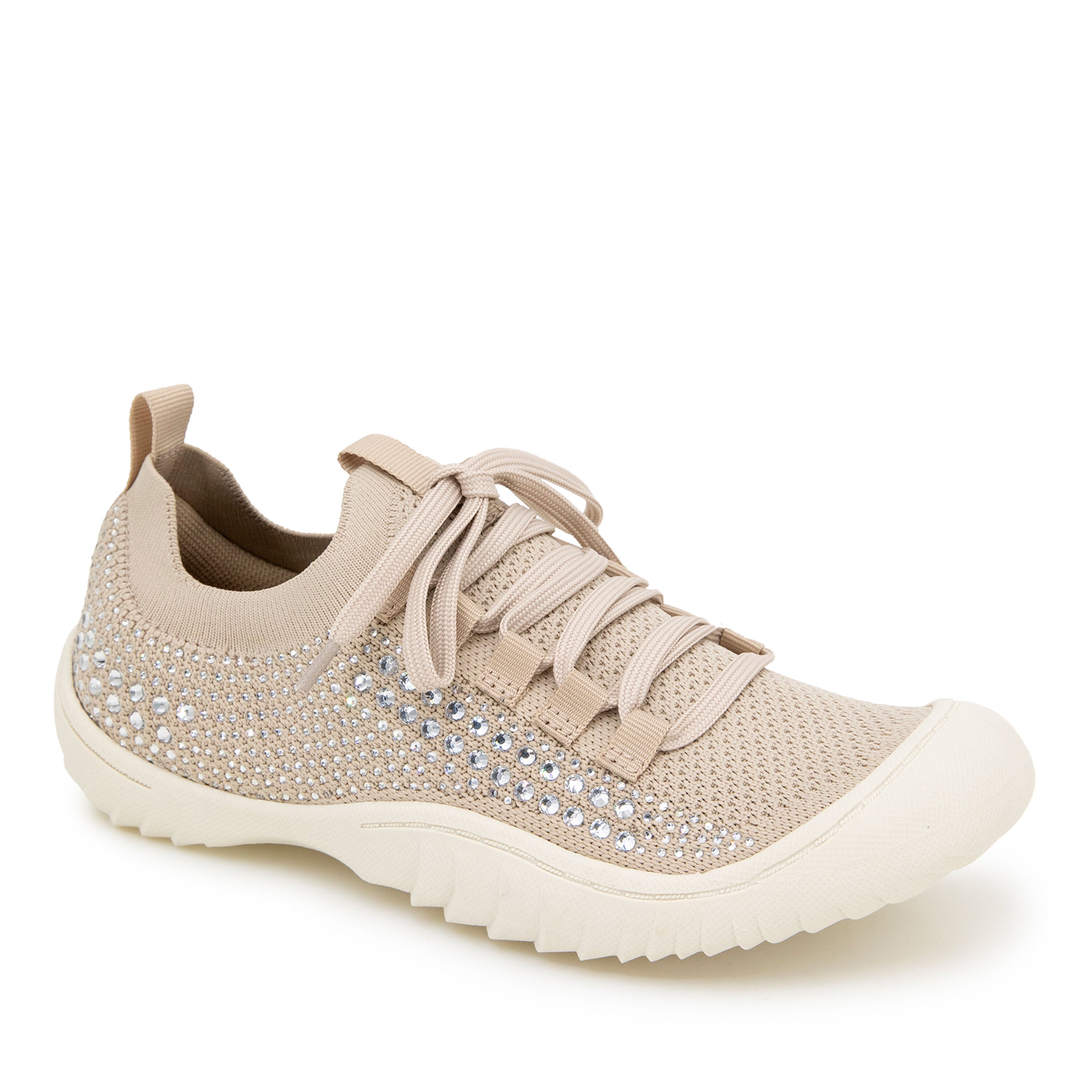 Brittney Slip-On Lace Up Sneaker, LIGHT TAUPE JEWEL, hi-res image number 0