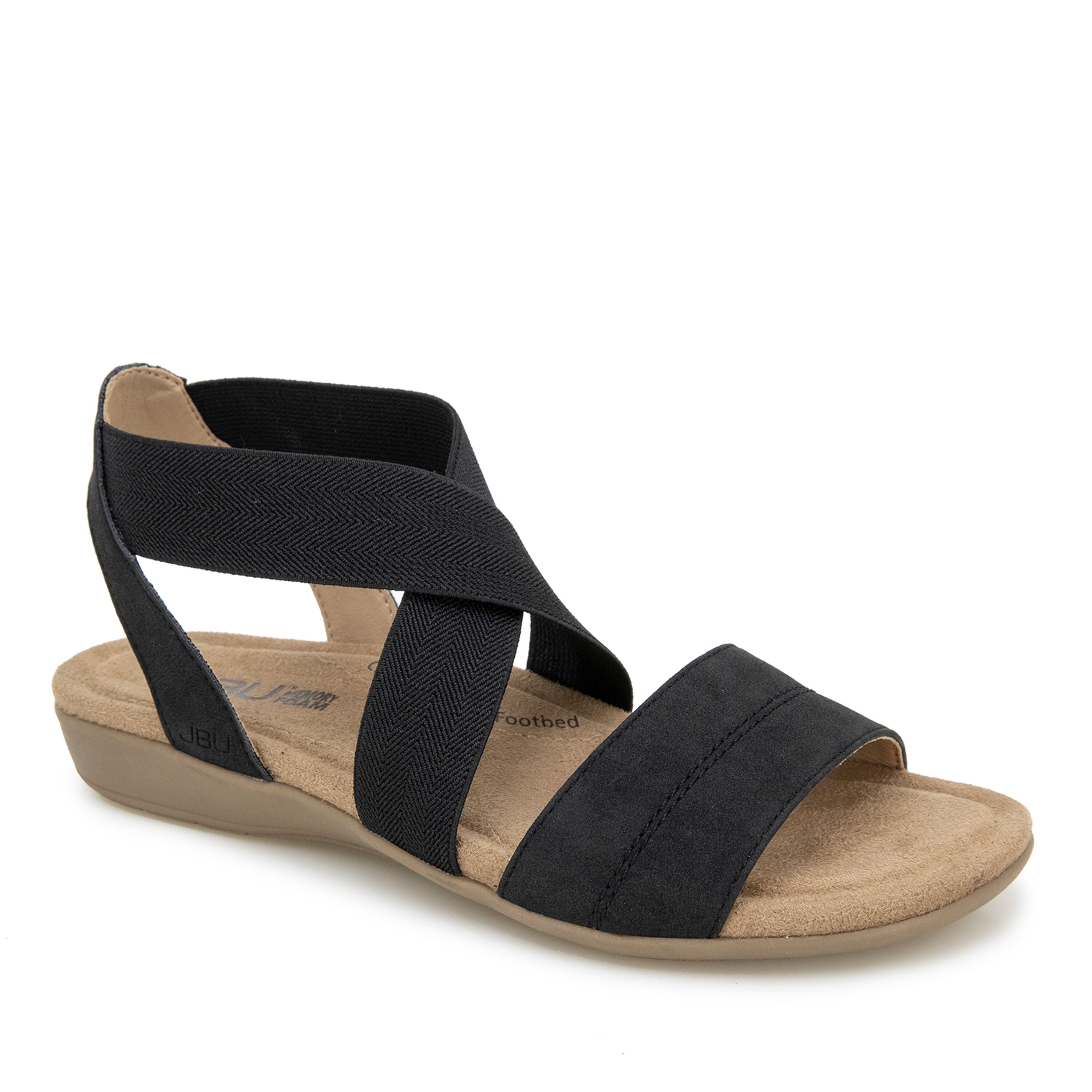 Meg Slip-On Flat Sandal, BLACK, hi-res image number 0