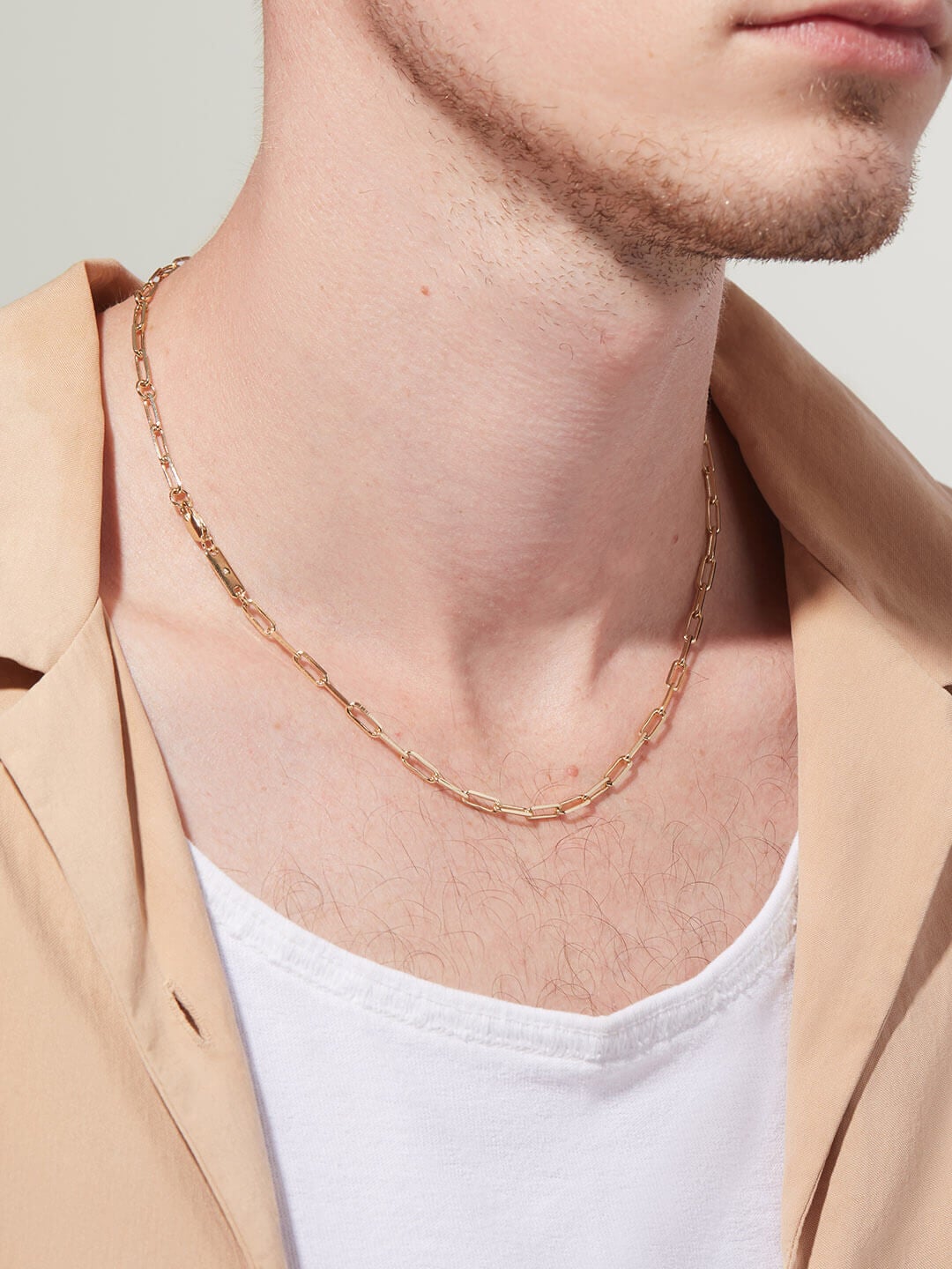 Laura Bold Link Chain Necklace, GOLD, alternate image number 3