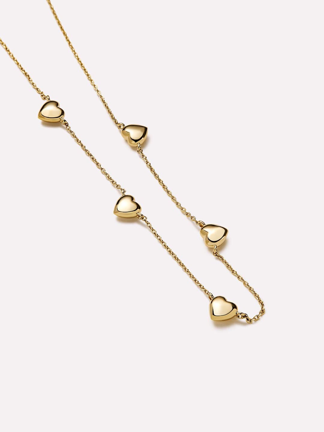 Heart Necklace - Lev Mini Station Necklace, GOLD, alternate image number 6