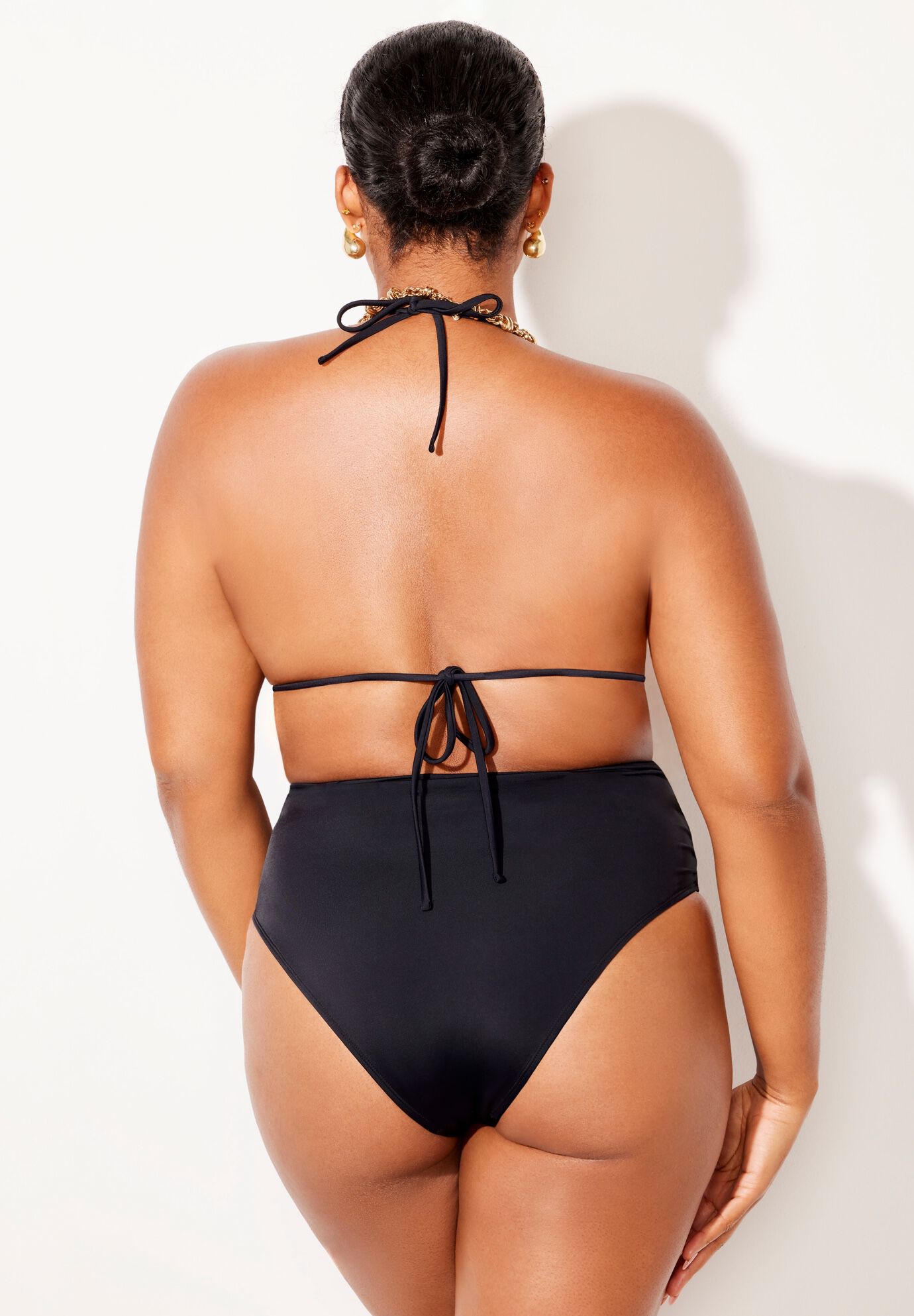 Essentials String Shirred Brief Bikini Set, , on-hover image number null