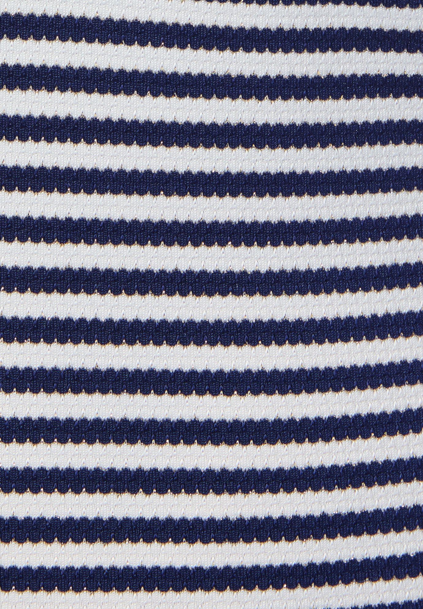 Metallic Lurex High Neck Tankini Top, NAVY LUREX STRIPE, alternate image number 7