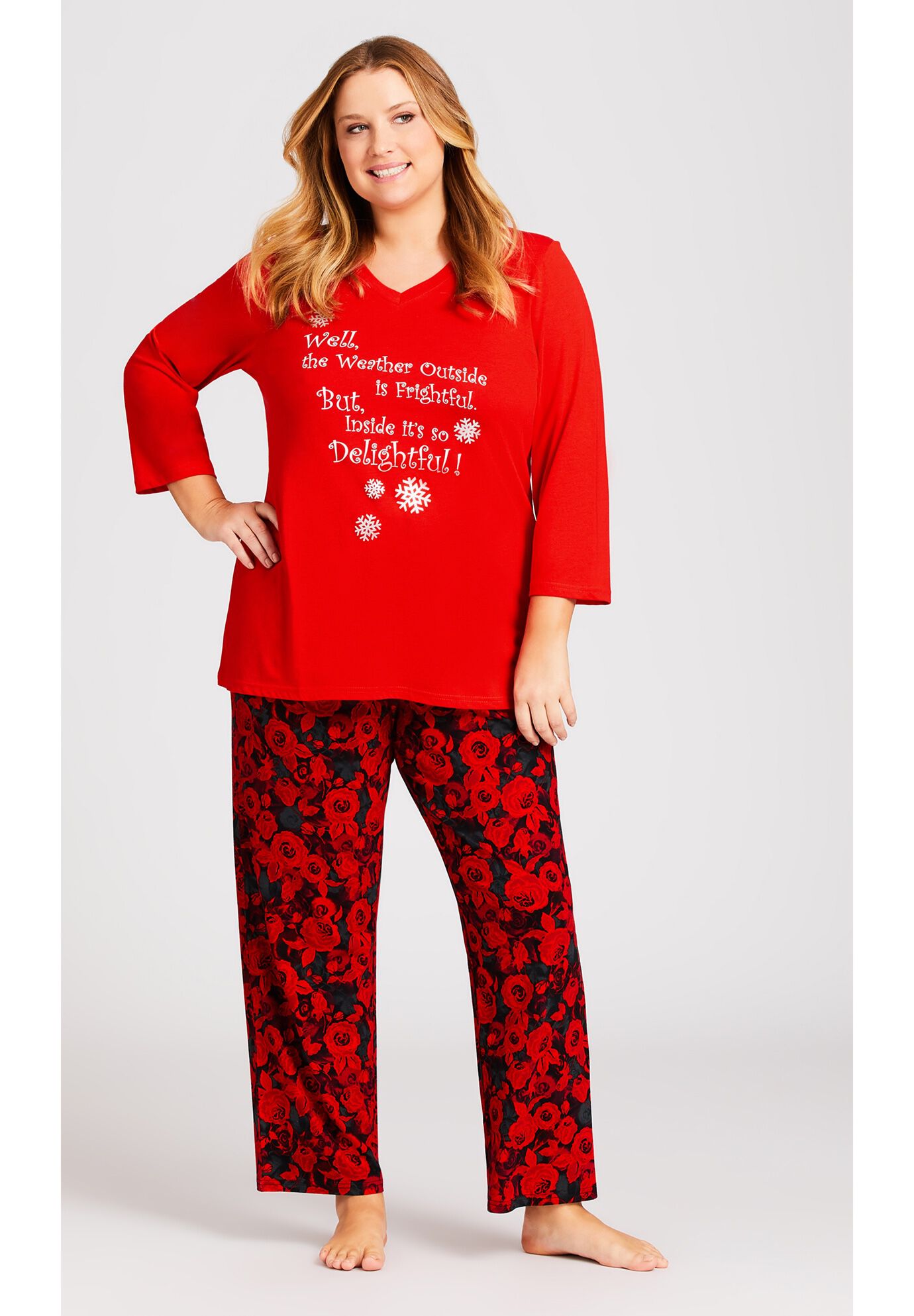 Slogan Sleep Top, RED, alternate image number 3
