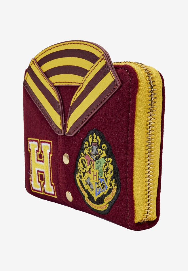 Loungefly X Harry Potter Wallet Zip Around Hogwarts Varsity Jacket, , alternate image number null