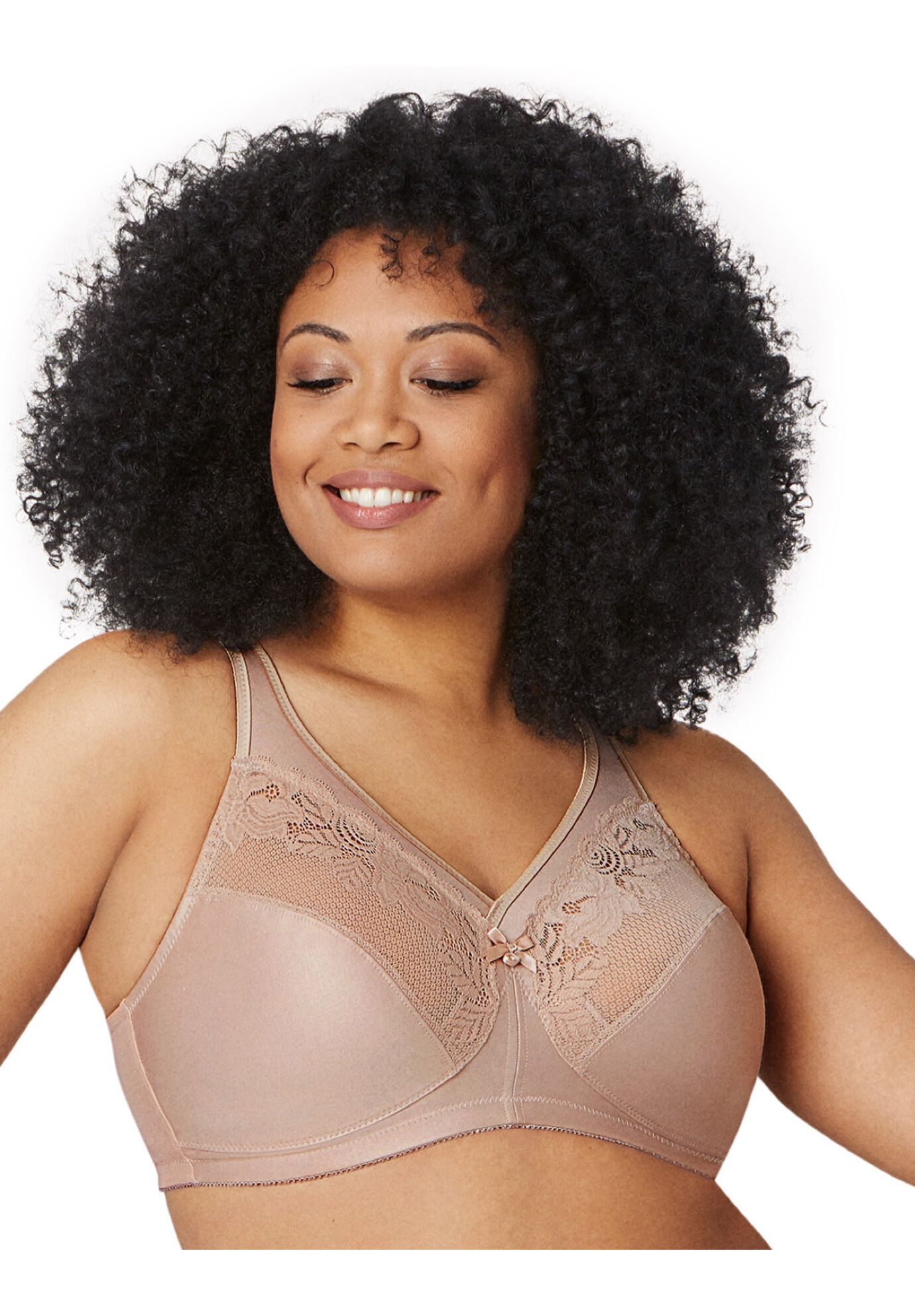 Full Figure Plus Size Magiclift Minimizer Bra Wirefree #1003 Bra, CAFE, hi-res image number 0