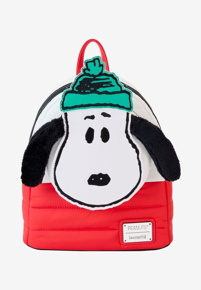 Loungefly x Peanuts Snoopy Holiday Collection Mini Backpack, WHITE, hi-res image number null