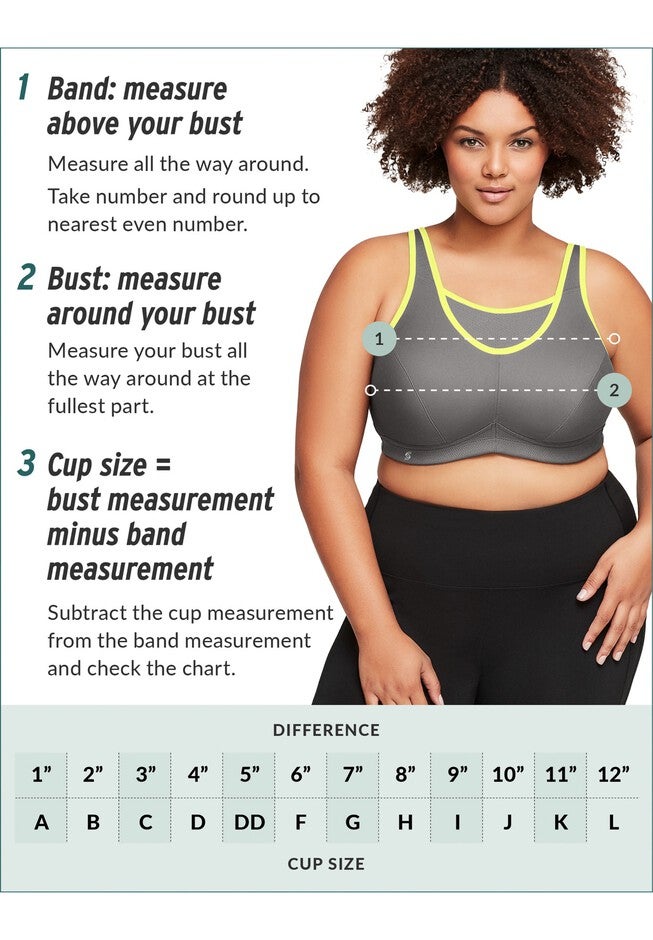 Full Figure Plus Size No-Bounce Camisole Elite Sports Bra Wirefree