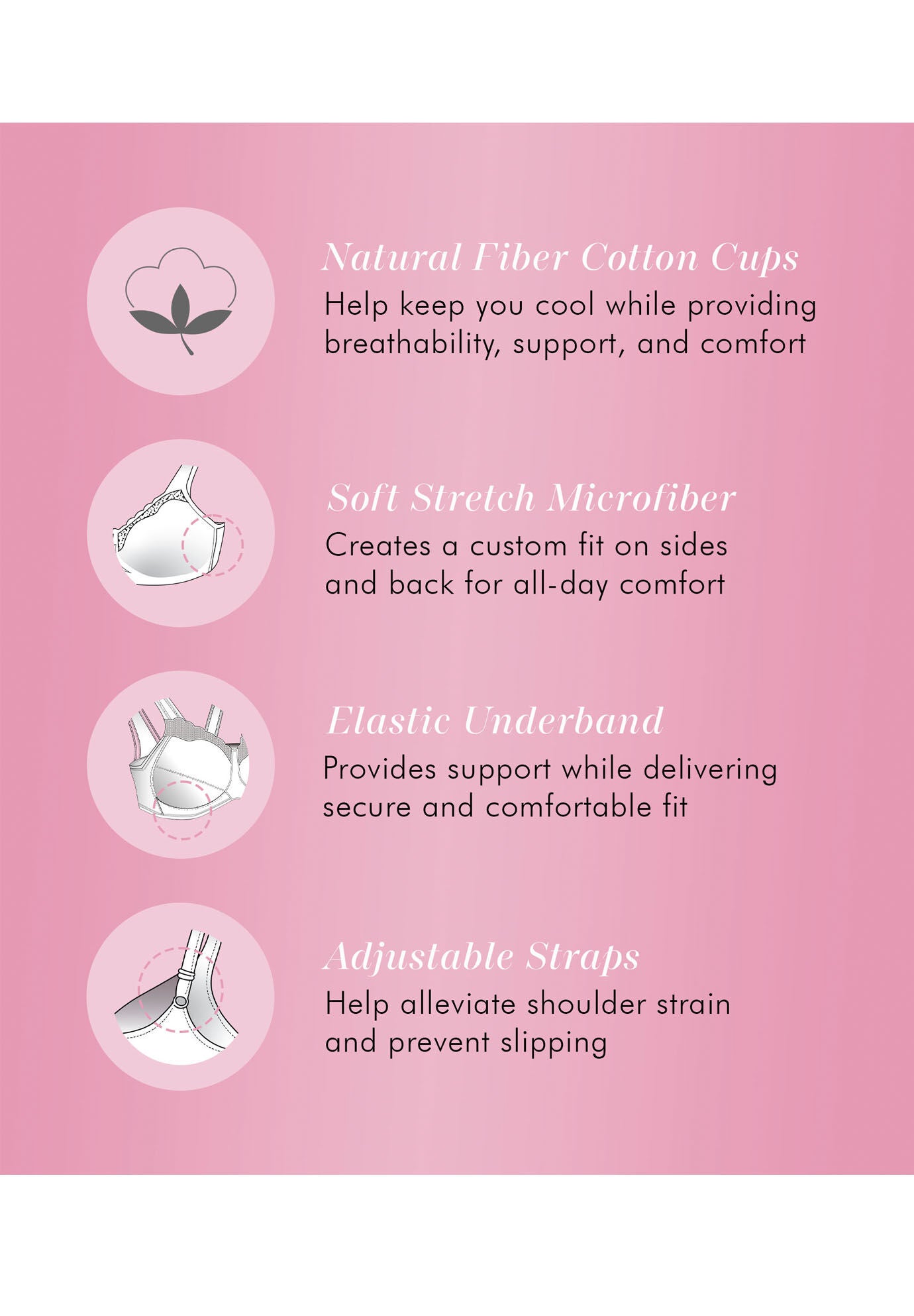 Fully&reg;&nbsp;Cotton Soft Cup Lace Bra, , alternate image number 2