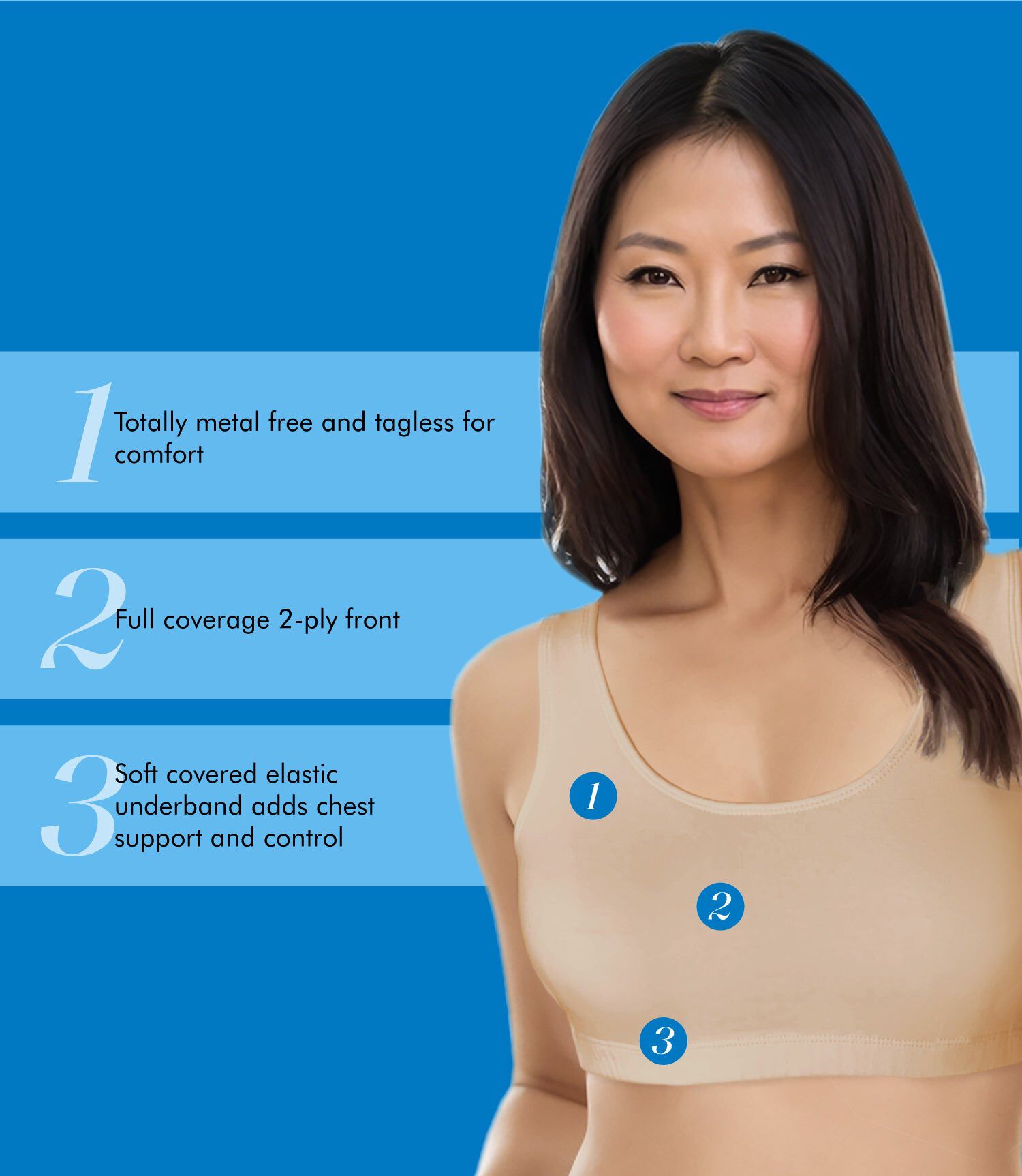 Bestform Tank Style Sports Bra 3-Pack - 5009012PP, WHITE NUDE BLACK, alternate image number 7