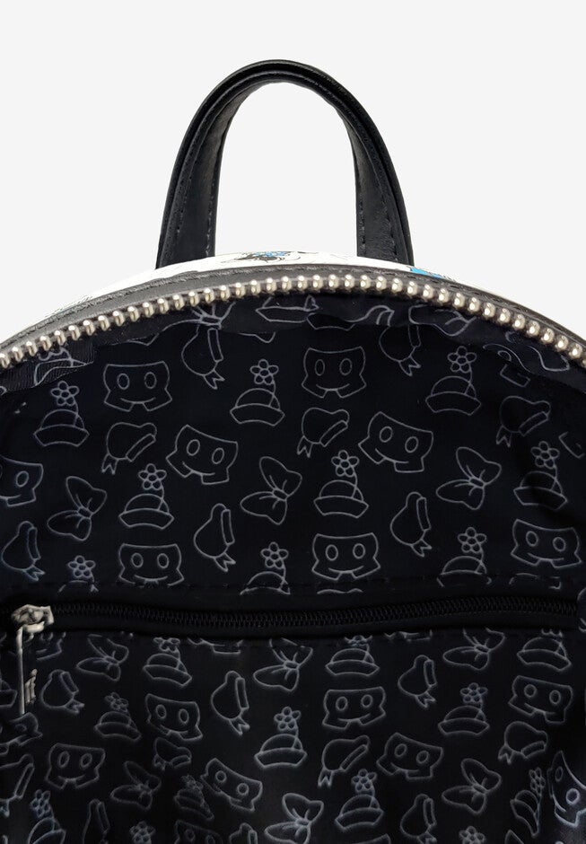 Loungefly x Disney Mickey Minnie Donald Daisy Mini Backpack Handbag White, , alternate image number 3