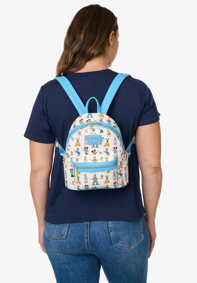 Loungefly X Disney Mickey & Friends Waving Mini Backpack Handbag White, , alternate image number 5