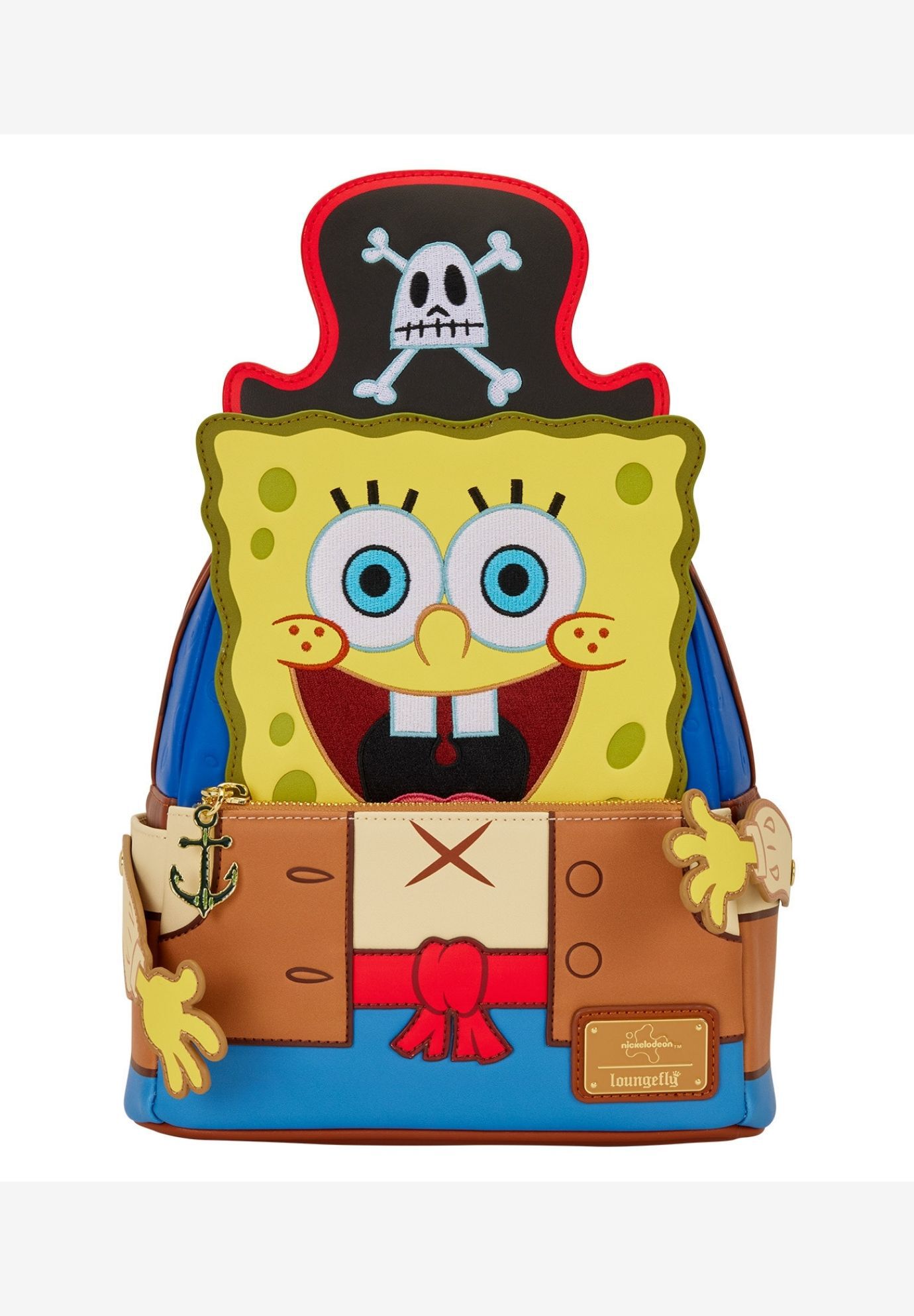 Loungefly x Nickelodeon SpongeBob SquarePants Pirate Cosplay Mini Backpack, YELLOW, hi-res image number 0