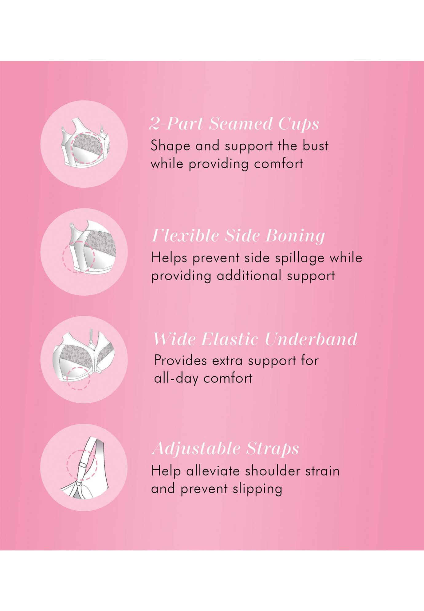 Fully® Side Shaping Lace Bra, , alternate image number 2