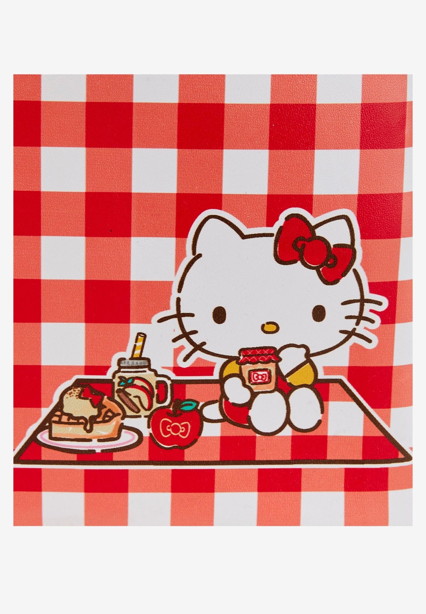 Loungefly x Sanrio Hello Kitty Mini Backpack Handbag Gingham White Red, WHITE, alternate image number 6