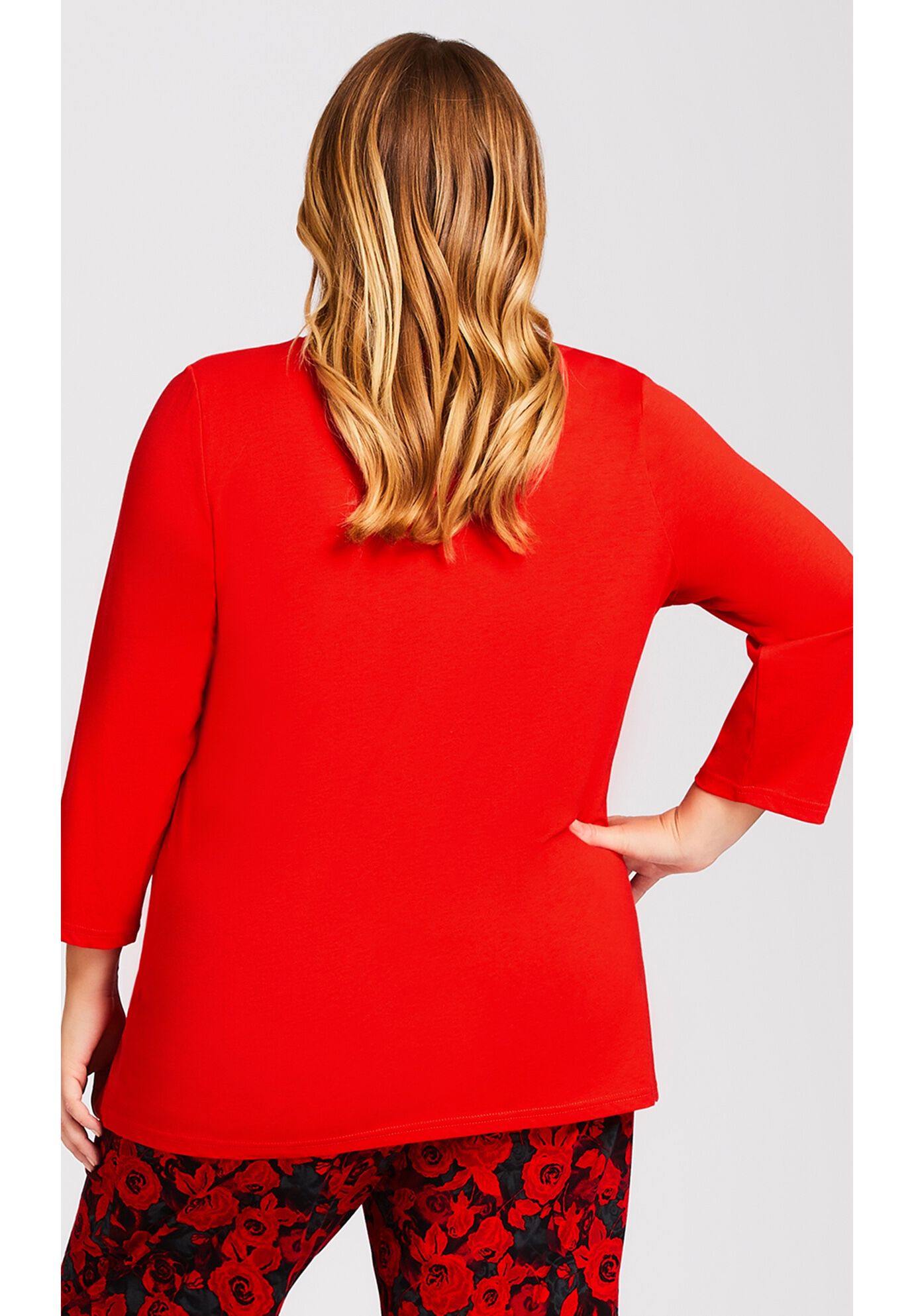 Slogan Sleep Top, RED, on-hover image number 1