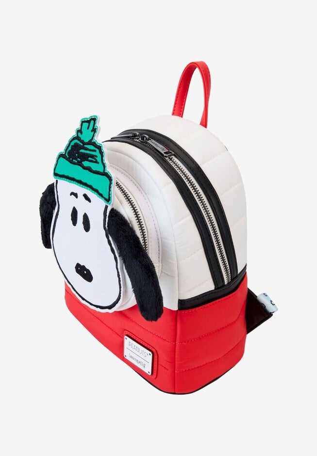 Loungefly x Peanuts Snoopy Holiday Collection Mini Backpack, WHITE, alternate image number null