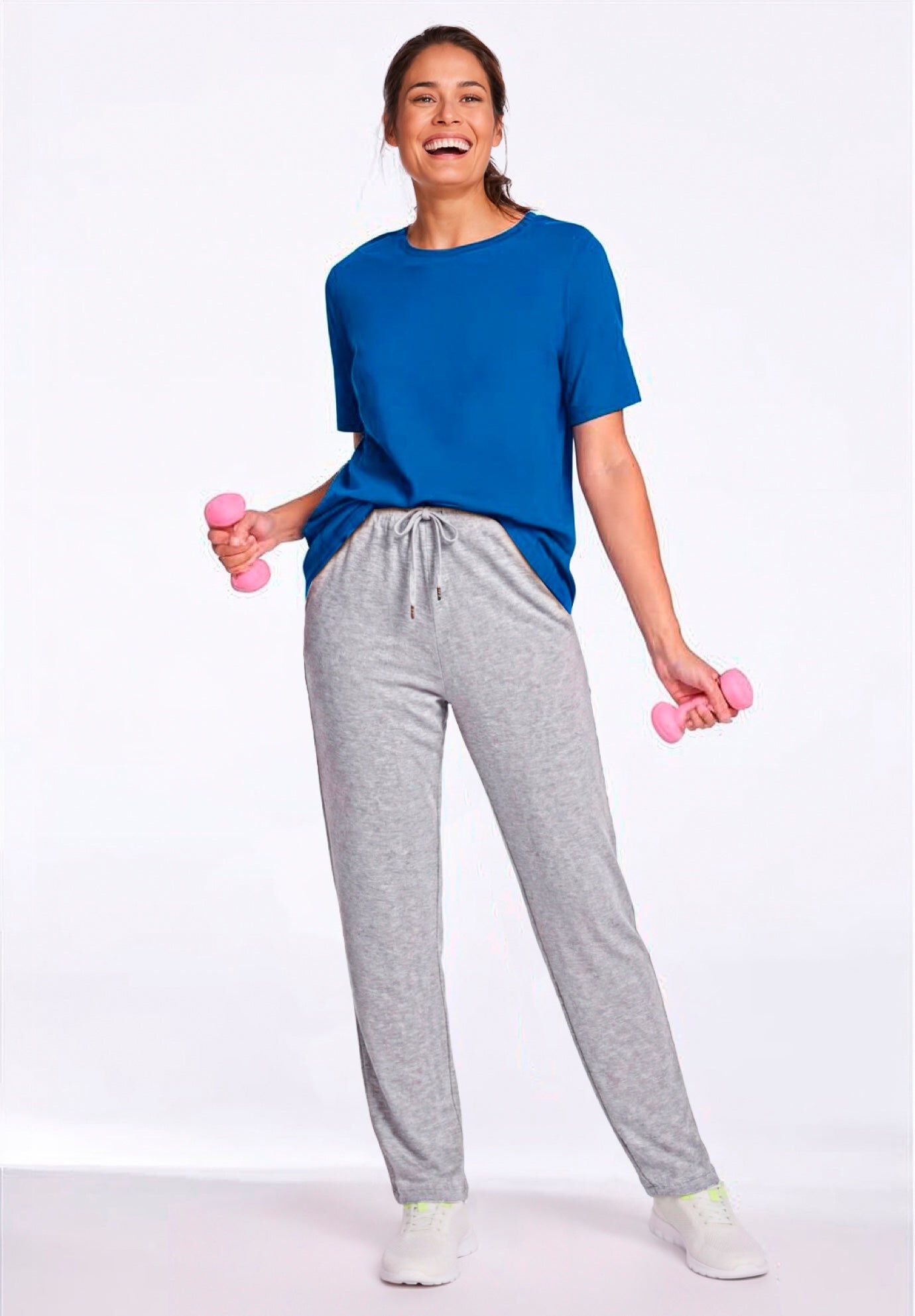 Sport Knit Straight-Leg Pull-On Pants