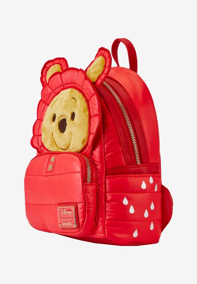 Loungefly x Disney Winnie The Pooh Puffer Jacket Cosplay Mini Backpack, RED, alternate image number null