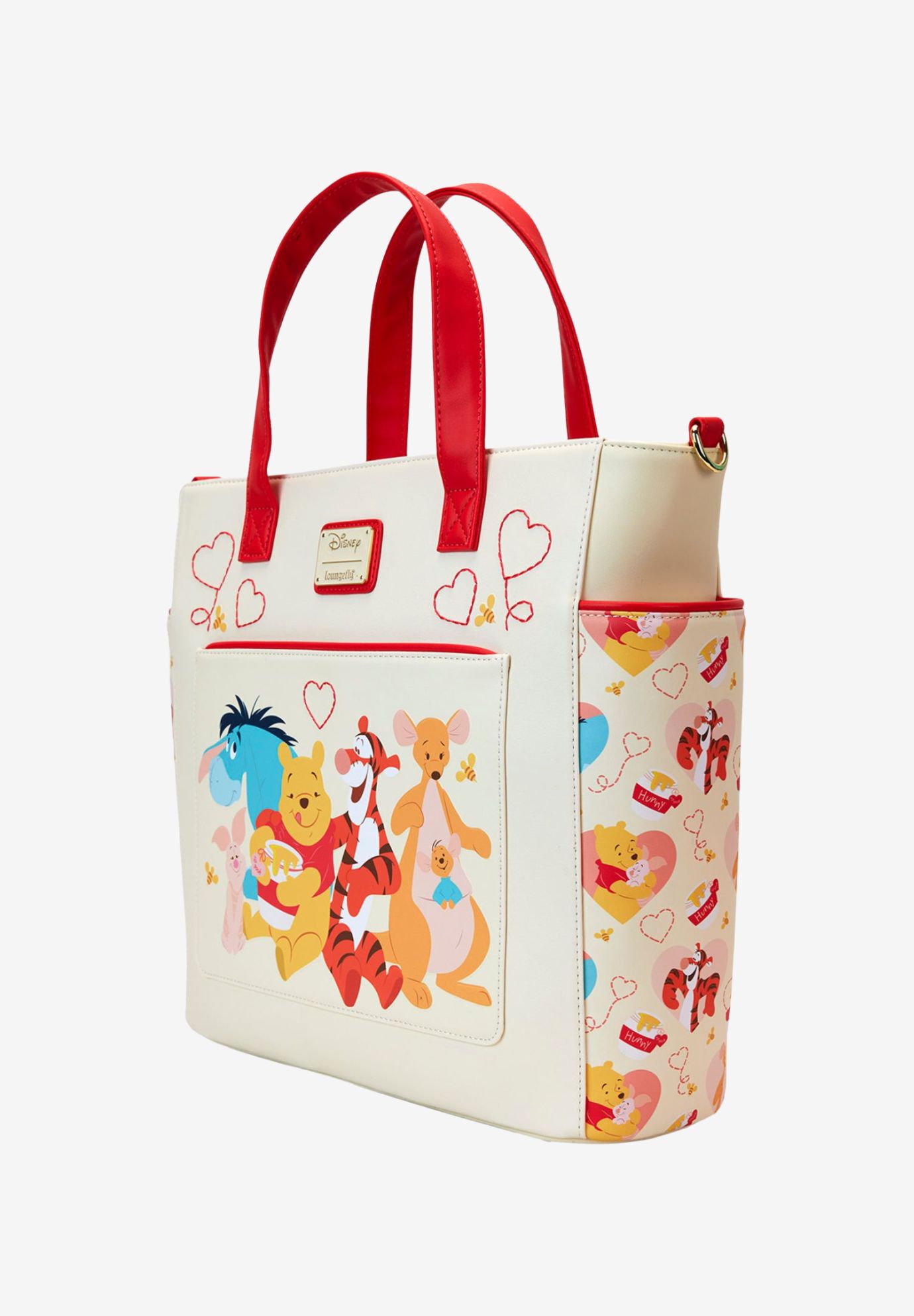 Loungefly x Disney Winnie The Pooh & Friends Convertible Backpack & Tote Bag, BEIGE, alternate image number 2