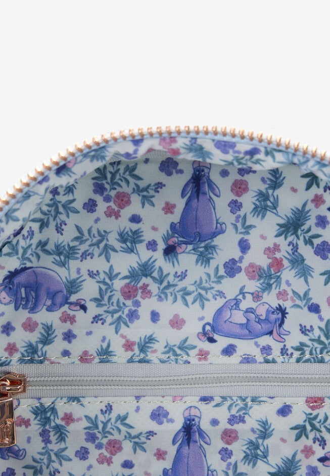 Loungefly X Disney Eeyore Mini Backpack Handbag Floral Light Blue, , alternate image number 6