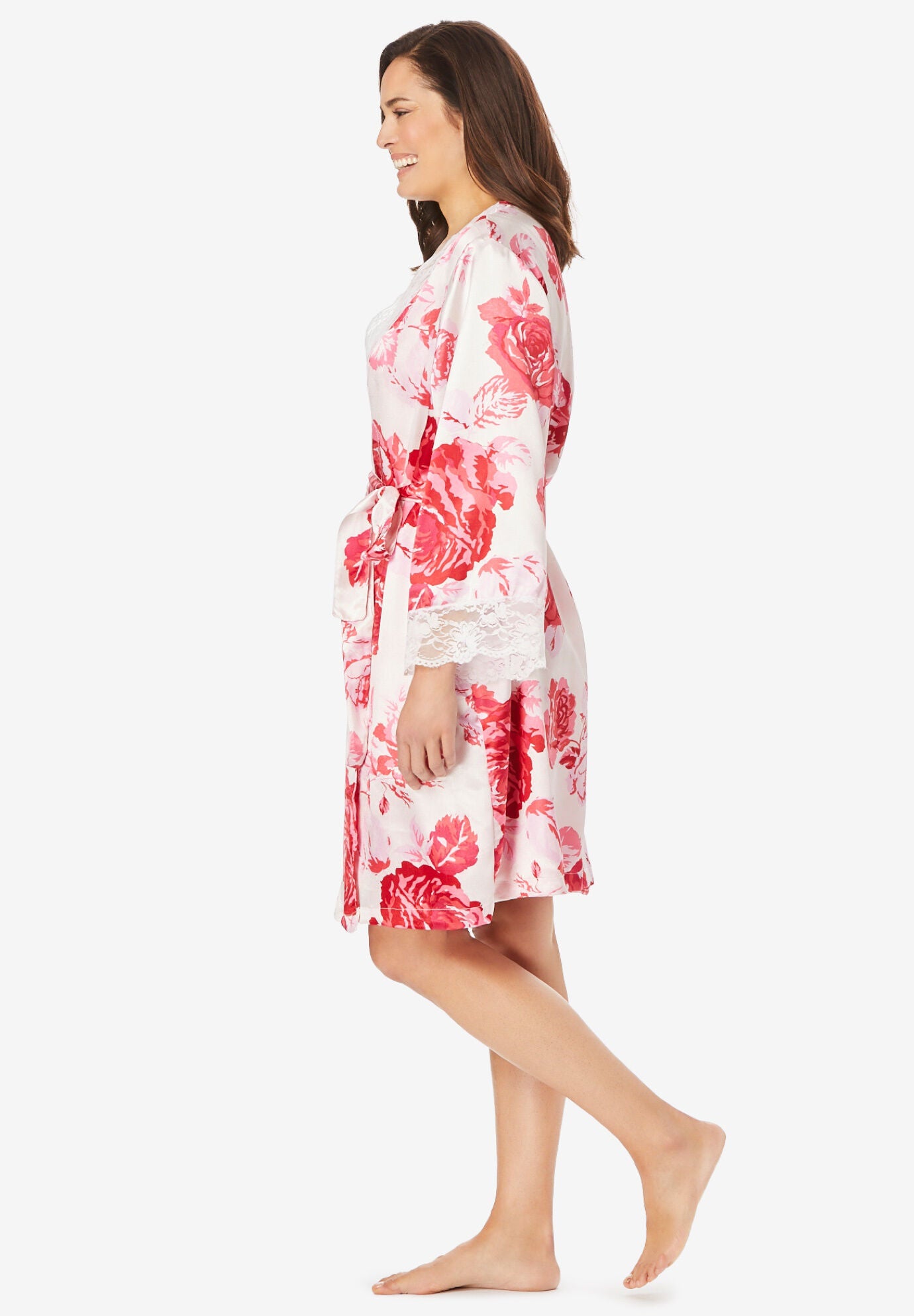 The Luxe Satin Short Peignoir Set Avenue