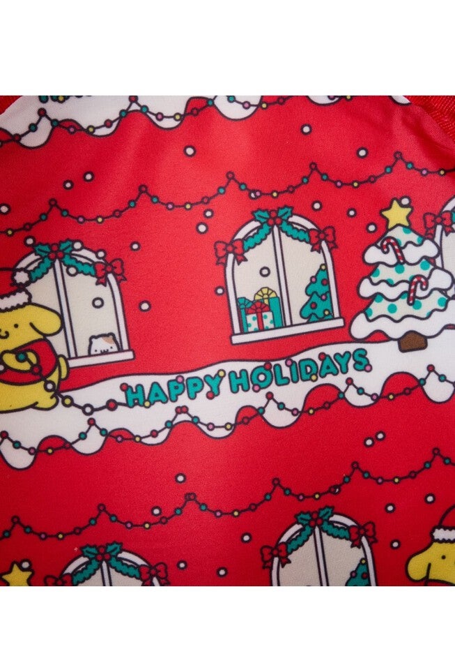 Loungefly x Sanrio Pompompurin Santa Hat Light Up Mini Backpack, RED, alternate image number 6