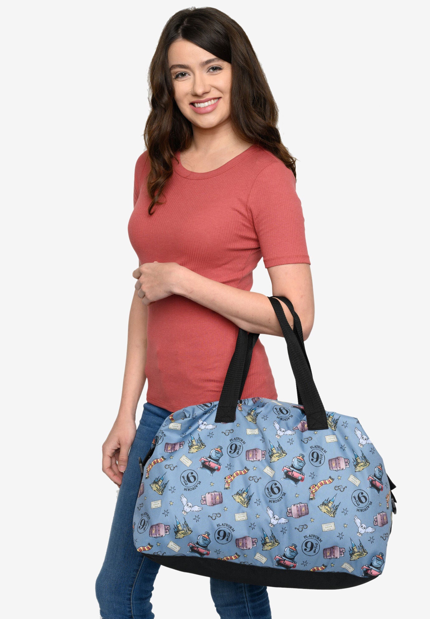 Harry Potter Icons Weekender Duffel Bag Travel Carry-On All-Over Print Hedwig, , alternate image number 3