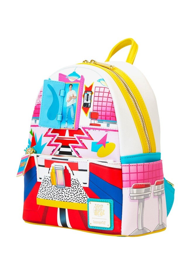 Loungefly x Saved By The Bell The Max Mini Backpack 90s Retro, RED, alternate image number null