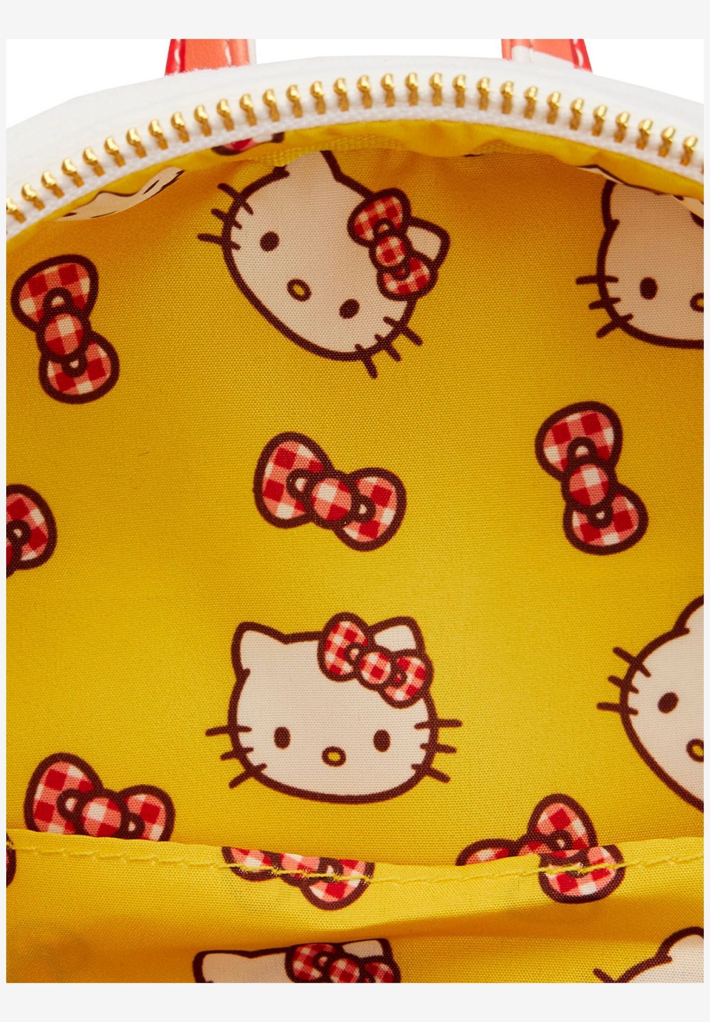 Loungefly x Sanrio Hello Kitty Mini Backpack Handbag Gingham White Red, WHITE, alternate image number 5